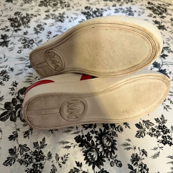 MICHAEL KORS Catelyn Stripe Lace Up Nappa Size 7 Like NEW - Picture 6 of 9